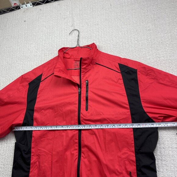 Snake Eyes Weather-18 Wind Shirt Mens 2XL Full Zip Golf Windbreaker Red / Black* - Picture 9 of 16